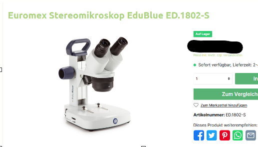 Binokular, Preif zum Wettbewerb