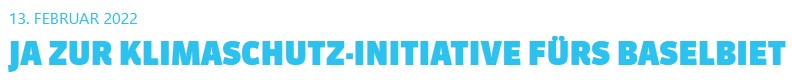 Klimaschutzinitiative fürs Baselbiet